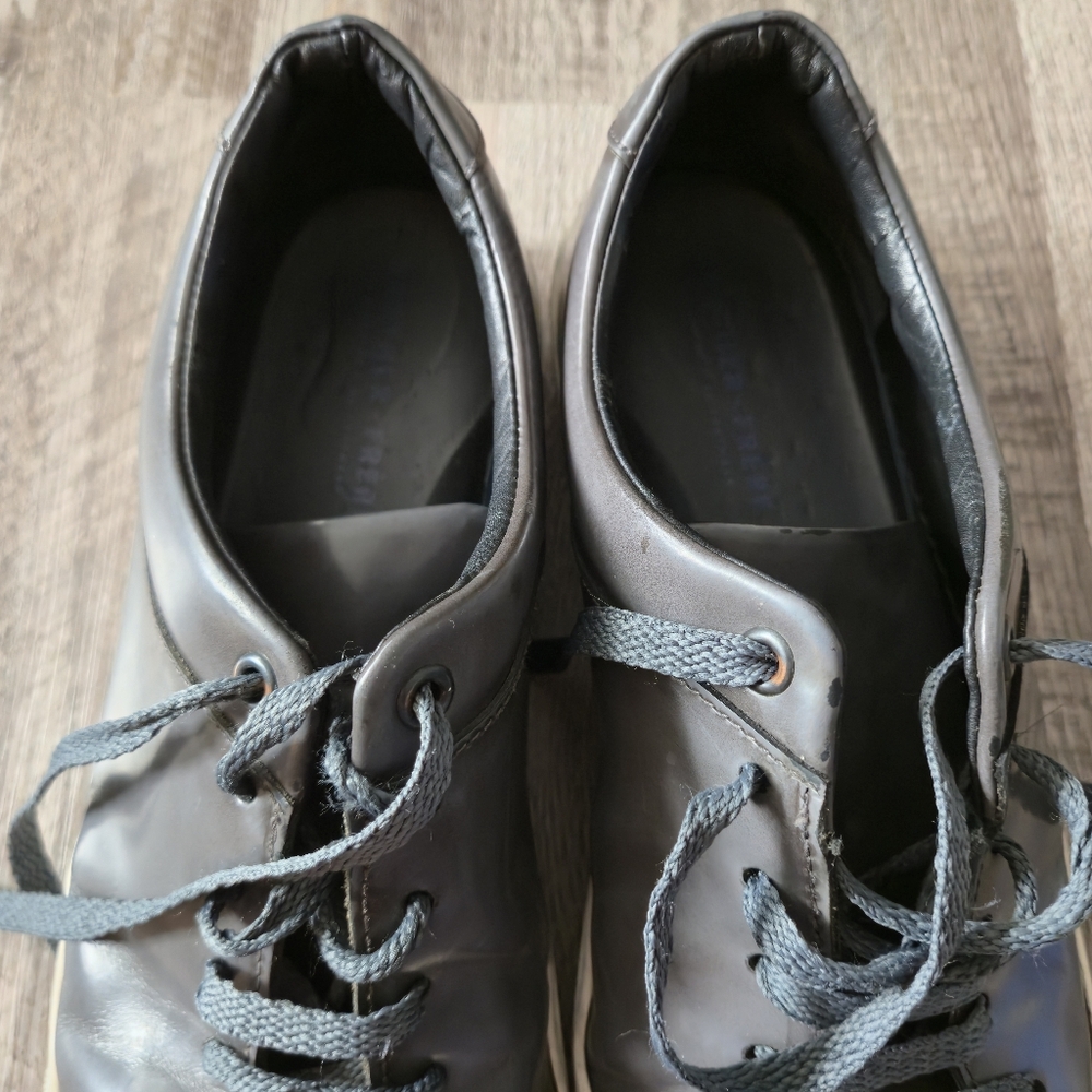 Brother Frère Grey Leather Low Top Sneaker 42 US 9 Made in Portugal Quiet Luxury - Picture 9 of 15